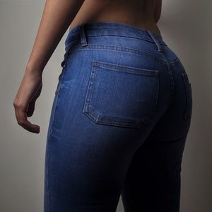 Flared denim jeans